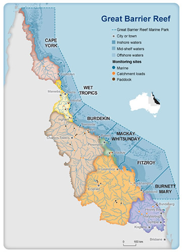Great Barrier Reef and adjacent catchments