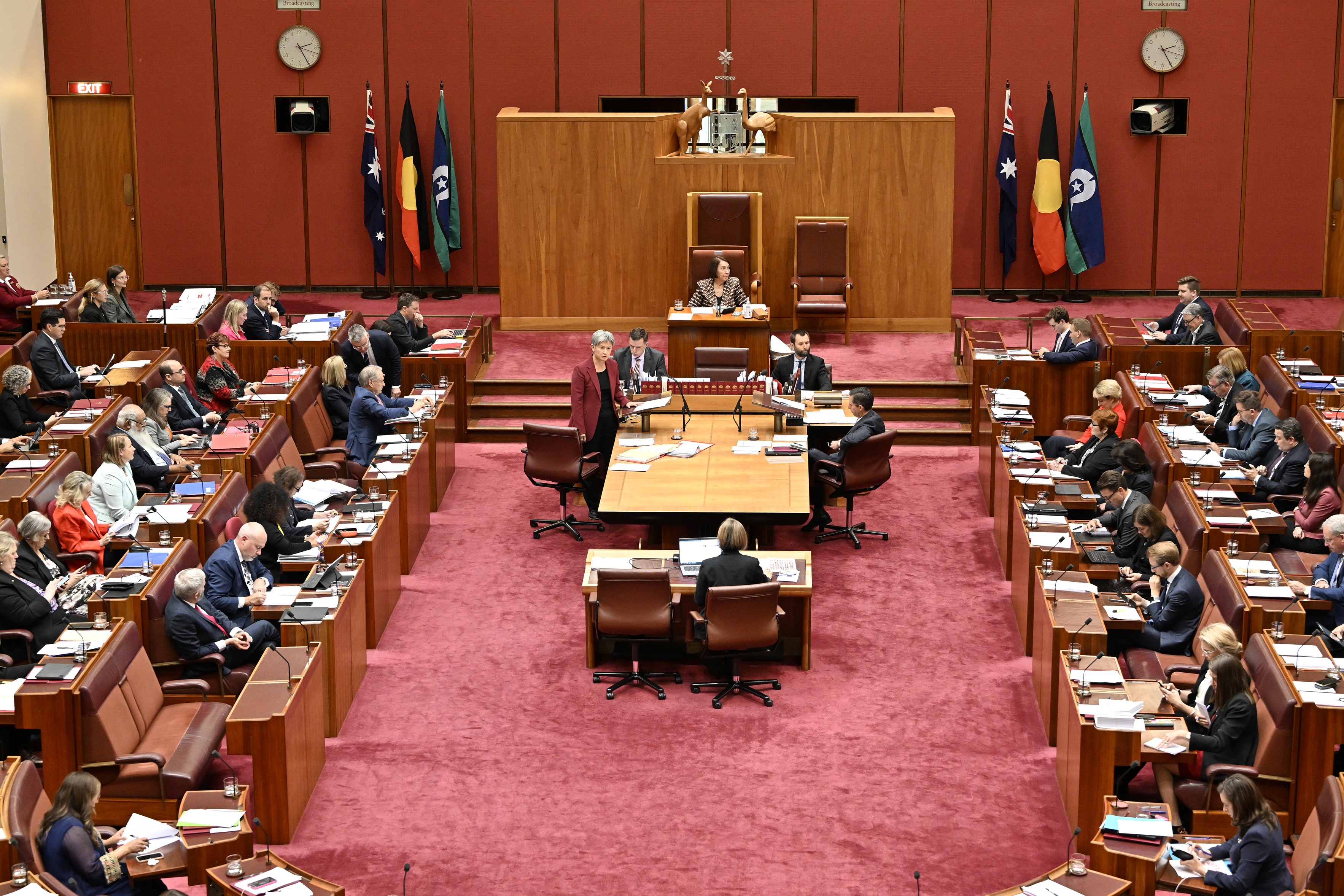 Question time in the Senate chamber