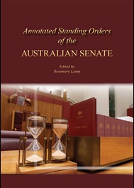 Image of the cover of the Annotated Standing Orders of the Australian Senate