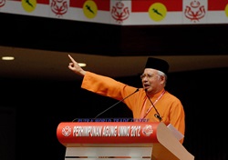 Kuala Lumpur, 01/12/2012 UMNO President, Datuk Seri Najib Razak during Umno General Assembly.. Pic Firdaus Latif