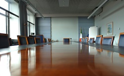 Executive Boardroom with mahogany table centre