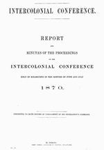 The June 1870 intercolonial conference and the path to Federation
