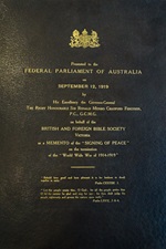 100th anniversary of the Parliament's Bible
