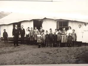 Figure 8 - School at a surveyors' camp, NLA collection (image: Peter Stanley)