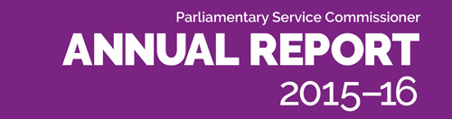 Parliamentary Service Commissioner’s annual report banner