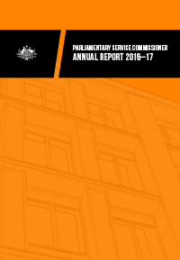 Front cover of Parliamentary Service Commissioner Annual Report 2016-17