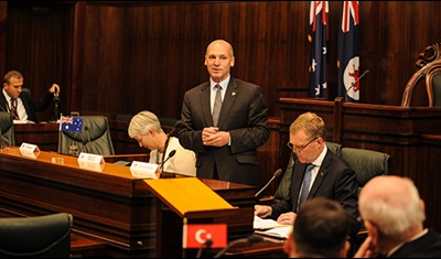 Senate President, Senator the Hon Stephen Parry at the MIKTA confernece in Hobart