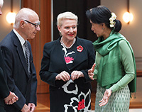 Romaldo Giurgola AO, the Speaker and Aung San Suu Kyi