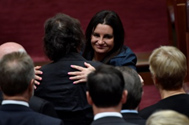 Jacqui Lambie farewelled by colleagues following her valedictory speech.