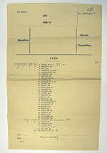 Division list used for the election of the Senate's first President, Sir Richard Baker