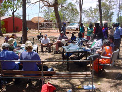 Taking evidence from witnesses at Elcho Island