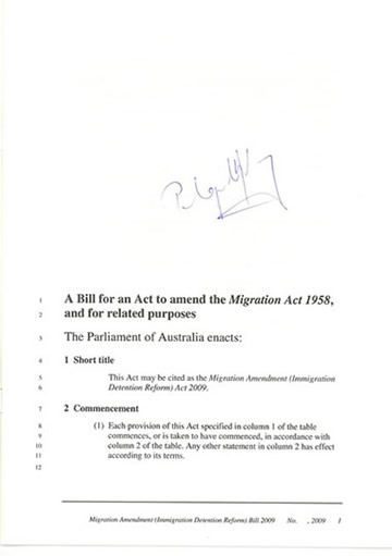 A signed bill