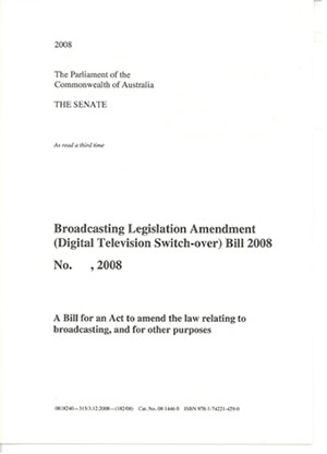 A bill as read a third time
