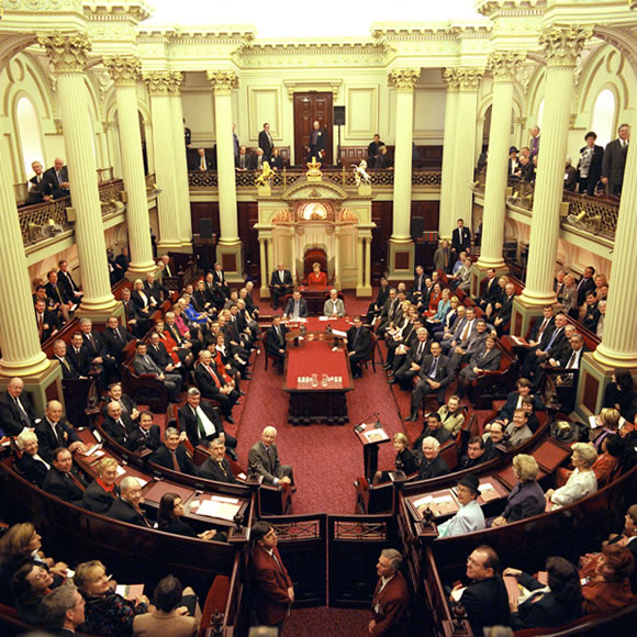 The chamber oif the Victorian Legislative Council