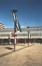 Banners outside ACT Legislative Assembly building, 2005