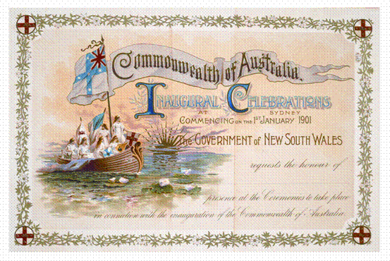 Invitation to the Inauguration of the Australian Commonwealth, 1901, 