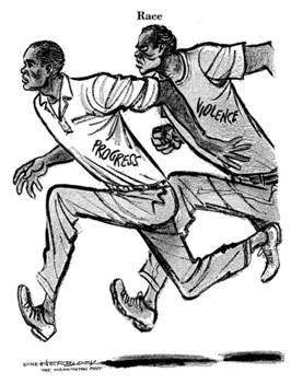 ‘Race’, 1968 Herblock cartoon, copyright by The Herb Block Foundation