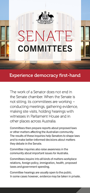 Senate Committee brochure cover