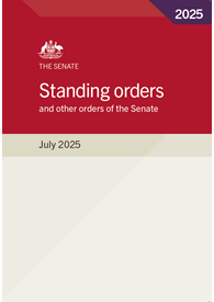 Image of the printed version of the Standing orders and other orders of the Senate