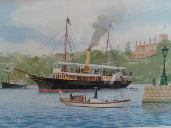QGSY Lucinda at Farm Cove, 2004, by Don Braben (1937–). Courtesy of Don Braben, FASMA.