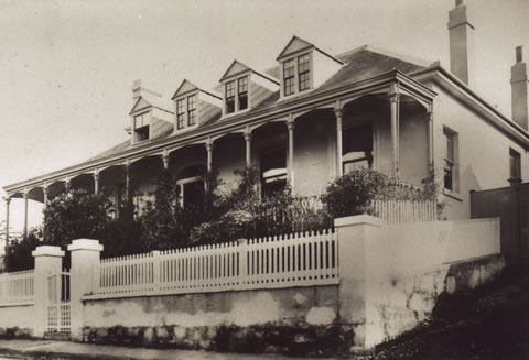 Photograph of Andrew Inglis Clark’s home, ‘Rosebank’, Battery Point, Hobart.