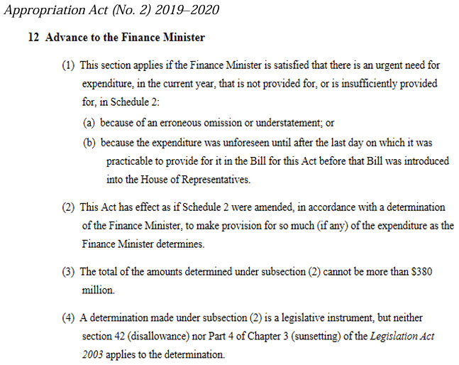 Appropriation Act (No. 2) 2019-2020