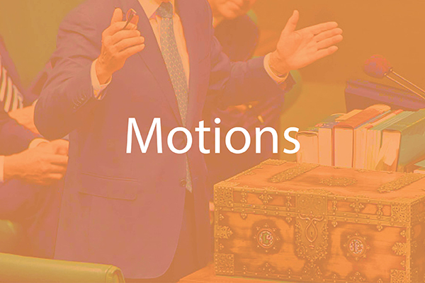 Motions
