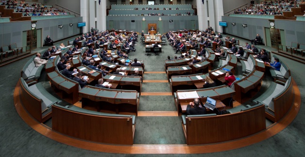 House of Representatives Chamber, Parliament House, Australia.