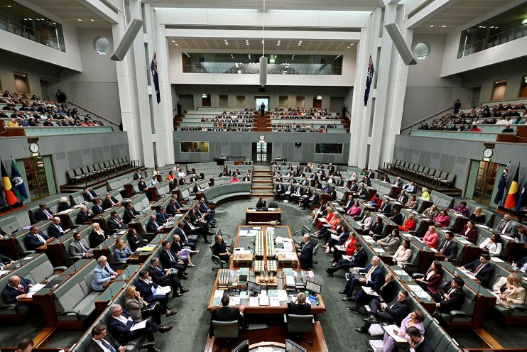 Question Time in the House of Representatives chamber