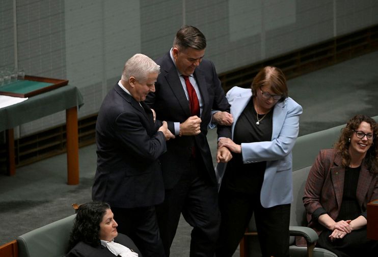 Hon. Milton Dick MP being led to the Speaker’s Chair after being elected as Speaker in the 48th Parliament