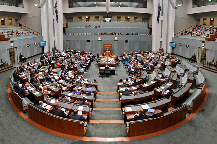 The House of Representatives chamber in session. Photo: David Foote AUSPIC/DPS.