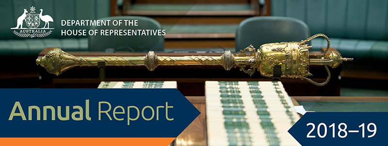 Department of the House of Representatives annual report 2018-19 - banner image.