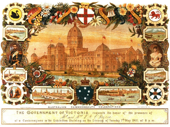 Invitation to the Australian Commonwealth Celebrations, Victoria, 1901