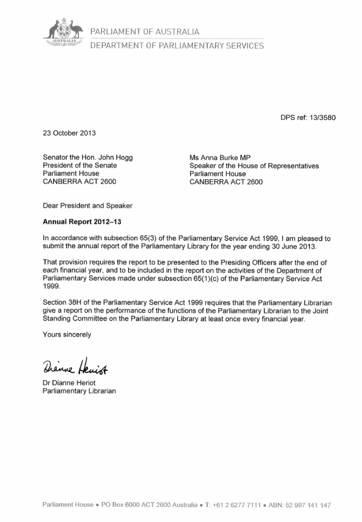 Letter of Transmittal