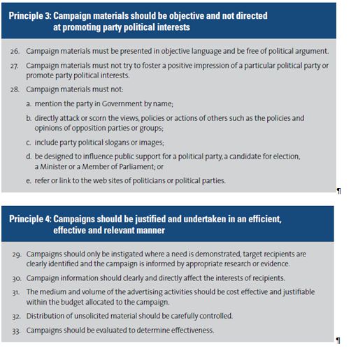 principles for the conduct and presentation of information and advertising campaigns