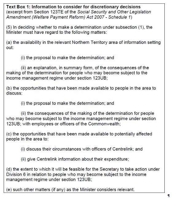 Income Management And The Racial Discrimination Act Parliament