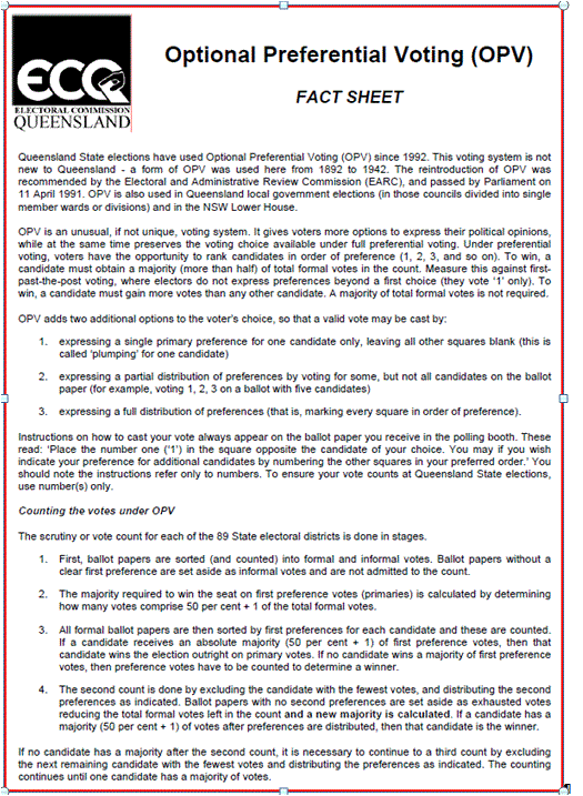 Optional Preferential Voting and its impact