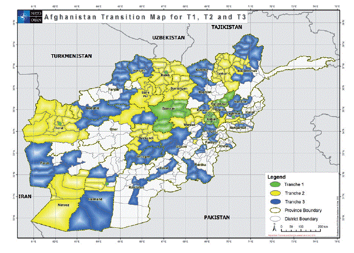 NATO: Afghanistan transition map