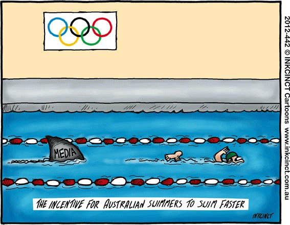 Figure 5: comment on the Australian swimming team’s performance in the London Olympics