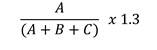 Formula for working out the R&D fraction
