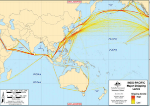 Figure 1: Shipping traffic in the Indo-Pacific