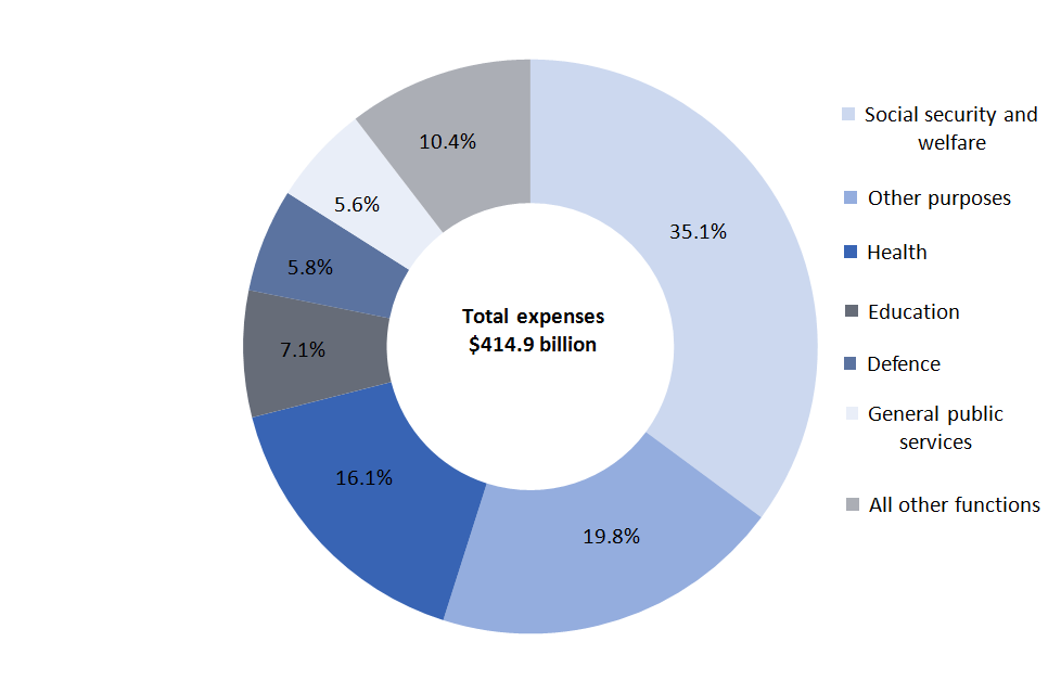 Expenses by function in 2014–15