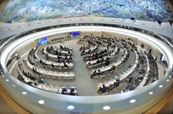 A general view of participants at the 16th session of the Human Rights Council in Geneva, Switzerland.