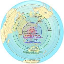 North Korean missile range