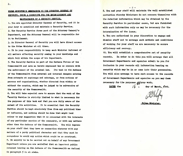 Parliamentary Paper No. 249/1977, Intelligence and security, Royal Commission, Forth Report, Volume II - Pages 18 and 19
