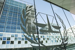 photo of a window at the international court at United Nations
