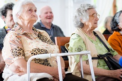 Elderly group of people sitting 