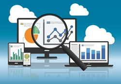 Website analytics and SEO data analysis graphic