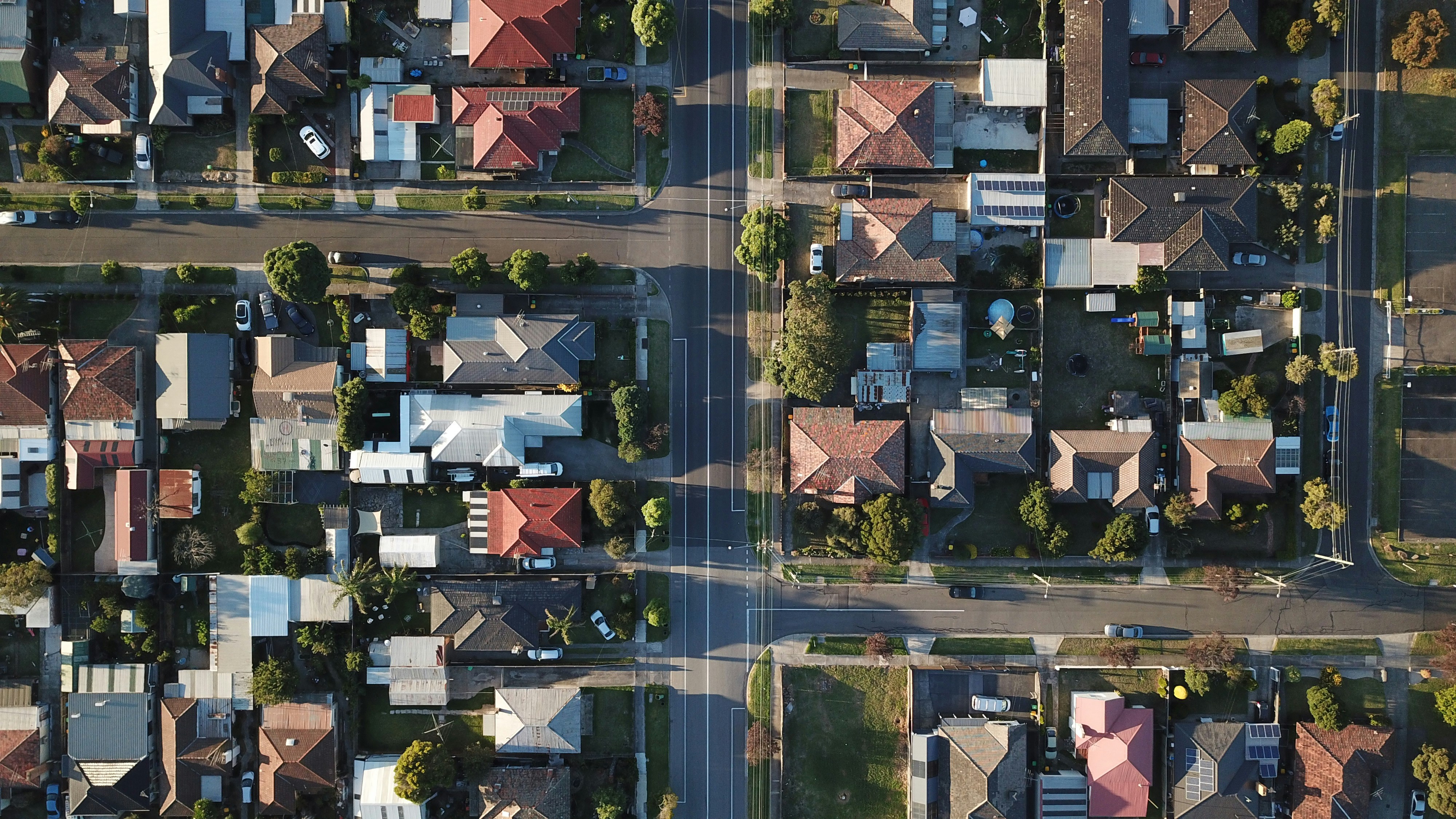 Photo of suburb from above