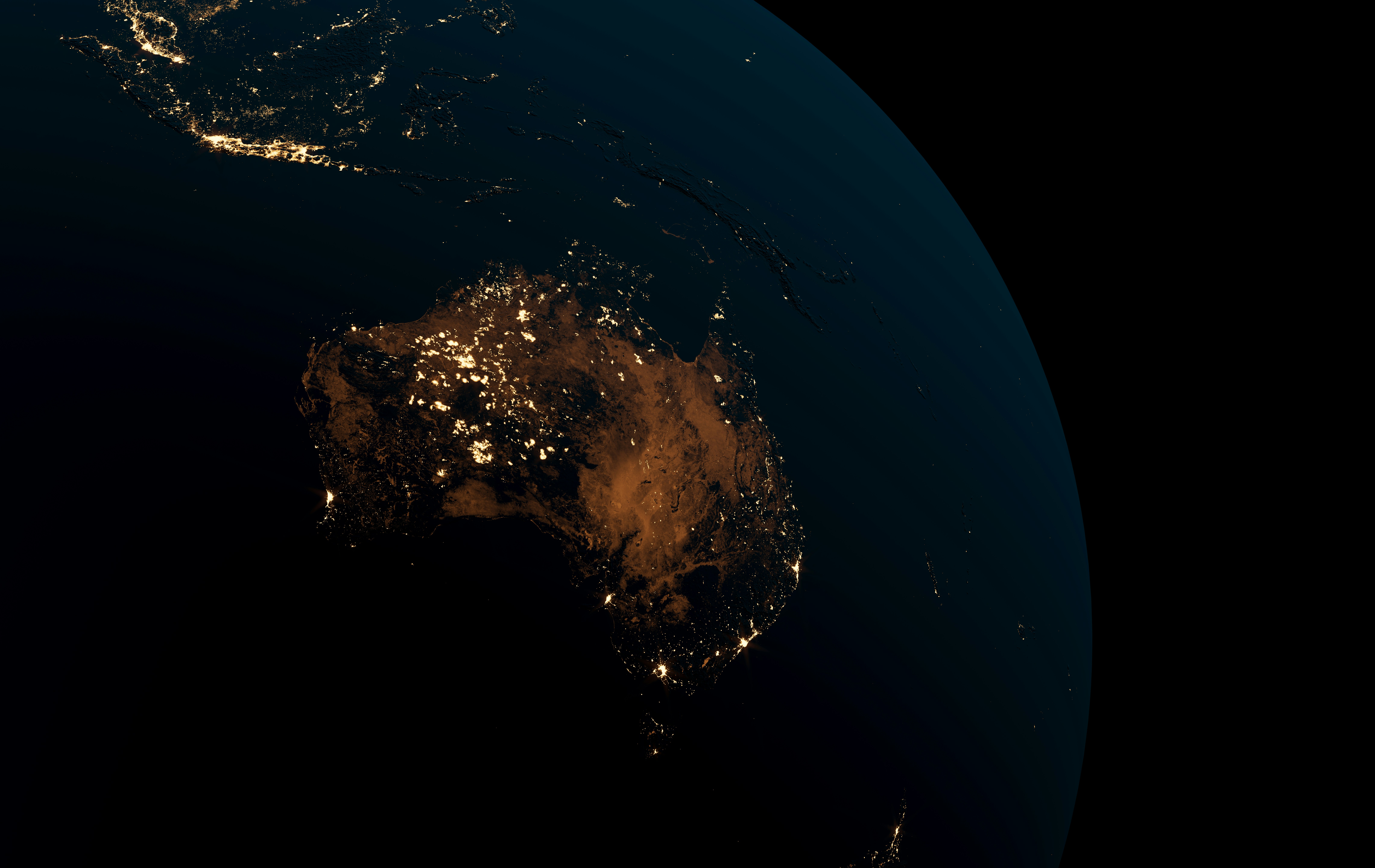 Picture of earth at night